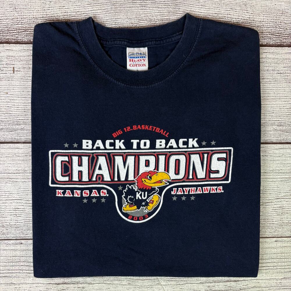 Vintage 2002 University of Kansas Jayhawks College Basketball T-shirt